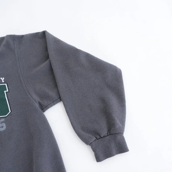 Vintage Jerzees Mi State Spartans University Collegiate Gray Neck Sweater Medium - Picture 4 of 10